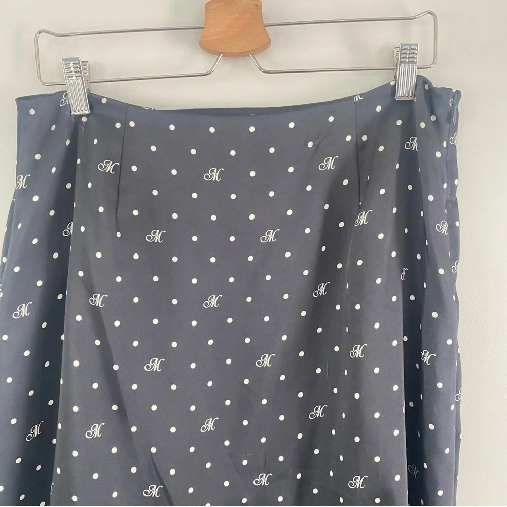 MONSE M Dot Cascade Slip Skirt Black 10 - Picture 13 of 16